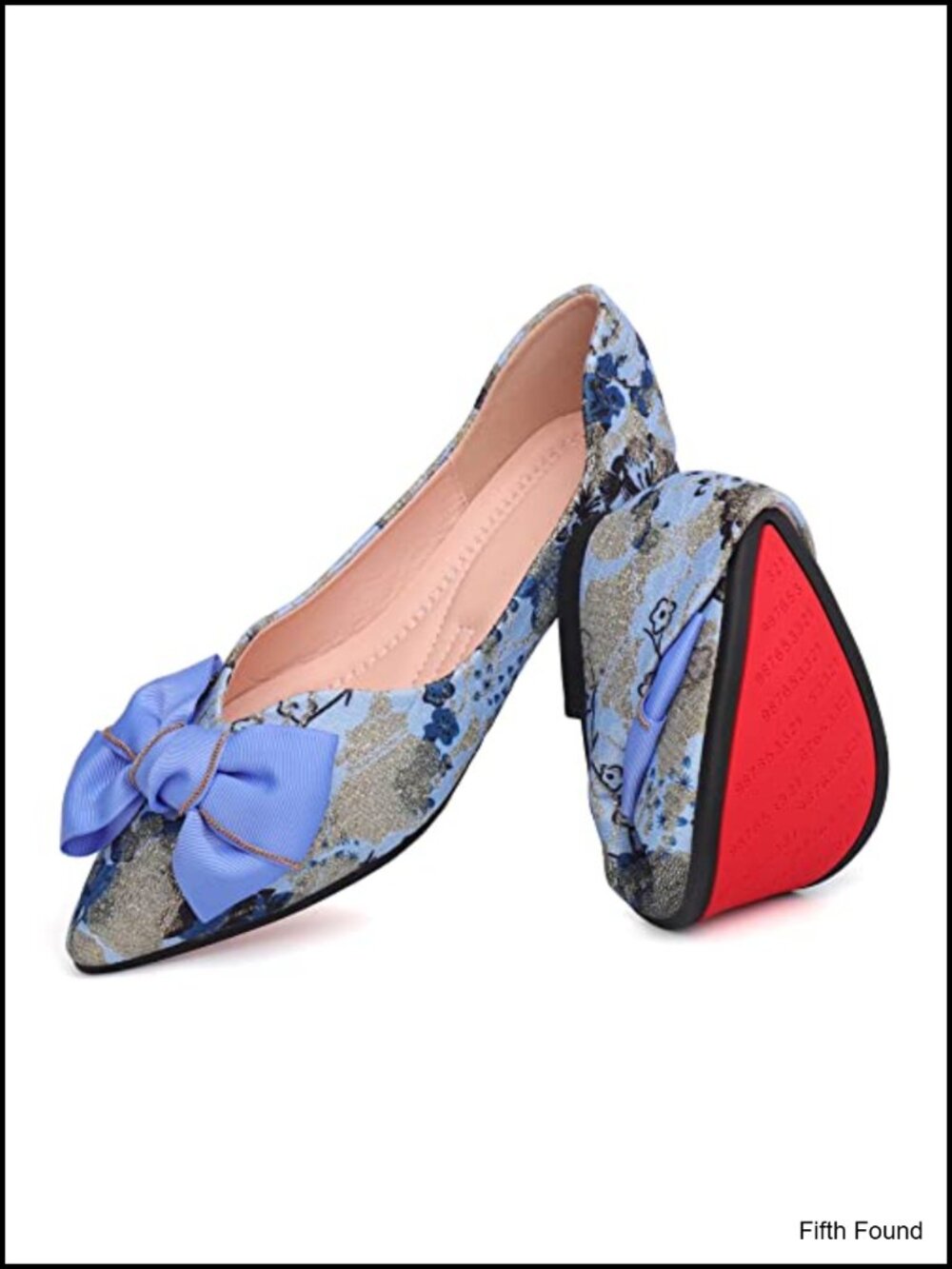 Pointed Toe Ballet Flats with Bow Embroidery Comfortable Slip On Women's Shoes